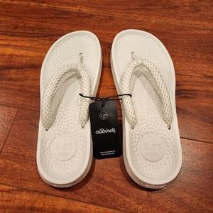 Allbirds Sugar Zeffer Blizzard White Mens 9 Womens 11 Flip Flops NEW
